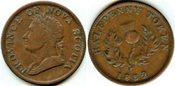 George IV - HalfPenny Token 1832 - Nova Scotia (ex.3)