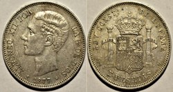 1877 - 5 Pesetas - Alfonso XII de España