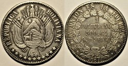 1867 FE, 1 Boliviano, Potosi