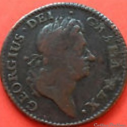 1723 Half Penny - Wood's Hibernia - George Ist (ex.3)