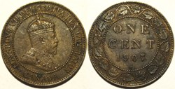 Edward VII - 1 Cent 1907 Heaton