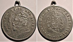 Edward VII & Alexandra - Silvered Medalet, Long May They Reign - GB