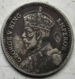 George V - 3 Pence 1934 - New Zealand (ex.2)
