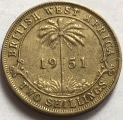George VI - Two Shillings 1951 H - West Africa