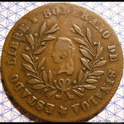 México - 1/4 Real 1859 Estado Sinaloa - 2nd Republic