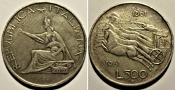 Repubblica Italiana - 500 Lire 1961- Centenario dell'Unità d'Italia