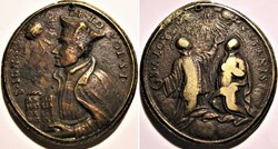 Jesuit medal with three saints - 1700'