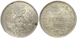 Nicholas II of Russia - 25 Penniä 1917, Grand Duchy of Finland (Civil War)