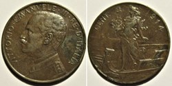 1914 Regno d'Italia, 2 Centesimi, Roma - Vittorio Emanuele III (ex.2)