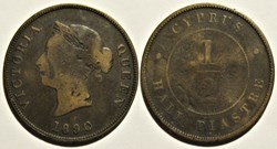 Victoria - 1/2 Piastre 1890 - Cyprus