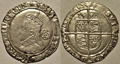 Elizabeth I Tudor - Six Pence 1580 - Kingdom of England