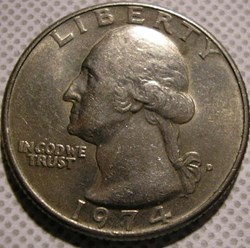 1974 Denver Quarter Dollar