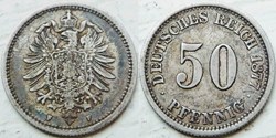 Wilhelm I - 50 Pfennige 1877 Stuttgart - German Empire