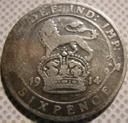 George V - 6 Pence 1914 - Great Britain
