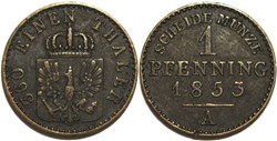 Friedrich Wilhelm IV - 1 Pfennig 1853 & 1860 Berlin, Kingdom of Prussia