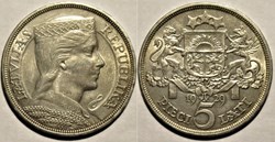 Latvia, Republic of - 5 Lati 1929