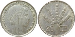 Uruguay - 20 Centésimos 1942 Santiago Mint