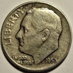 1953 Dime