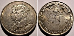 George VI & Elizabeth - 1939 Royal Visit Canada, Silver Medal, UK