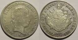 20 Krajczár 1848, Kremnica, Hungary Kingdom - Ferdinand I (V) of Austria