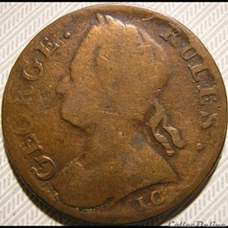 1774 George III (II) Rules - Half Penny - Delectat Rus
