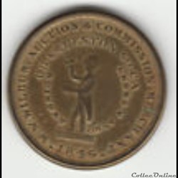 1846 Cent Token - Slaves Auction