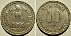India - 50 Paise 1975 Bombay / Mumbai