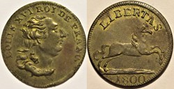Consulat, 1800 Médaillette - Hommage à Louis XVI, "Libertas"