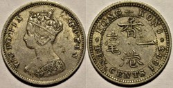 Victoria - 10 Cents 1863 - Hong-Kong (Errors)
