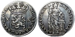 Dutch Republic - 10 Stuivers 1751 Province of Holland