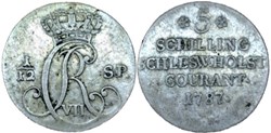 5 Schilling Courant 1787 - Duchies of Schleswig & Holstein, Christian VII of Denmark