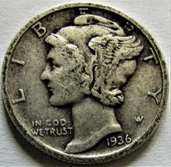1936 Dime - Double Die