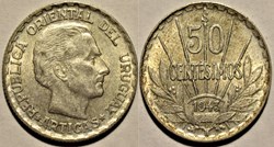 Uruguay - 50 Centésimos 1943 - José Artigas (ex.2)