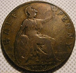 Edward VII - Half Penny 1905 - Great Britain