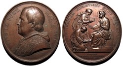 Pope Pivs IX - Renewed Piety, Saint Peter Medal 1862 Vatican