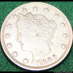 1889 5 Cents