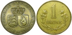 Frederik IX of Denmark - 1 Krone 1957 - Greenland