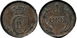 Christian IX Denmark - 1 Øre 1904