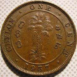 George VI - One Cent 1937 - Ceylon / Sri Lanka