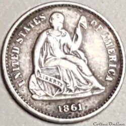 1861 Half Dime