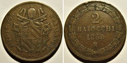 Pio IX, Pope - 2 Baiocchi 1850, Anno V - Papal States