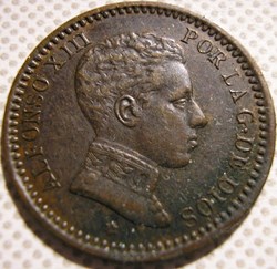 1904 - 2 Centimos - Alfonso XIII de España