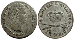Christian VIII Denmark - 4 Rigsbankskilling 1842