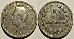 El Salvador - 5 Centavos 1921