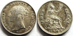 Victoria - 4 Pence 1840 - Kingdom of Great Britain