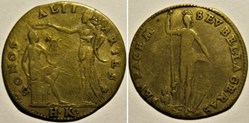 Henri III ou IV - Minerva, Apollon et Honos - Jeton de Nuremberg (XVIIe)
