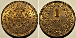 Franz Joseph I - 1 Kreuzer 1881 Vienna - Austrian Empire