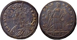 Louis XV - Rechenpfennig, L'abondance de la paix, c.1723