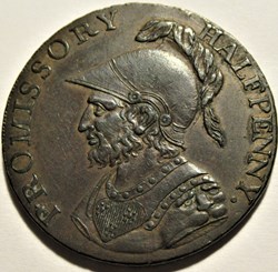 1794 HalfPenny Sir Bevois - J. Jordan, Gosport, Hampshire, England (ex.2)