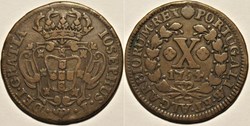 José I of Portugal - 10 Reis 1754